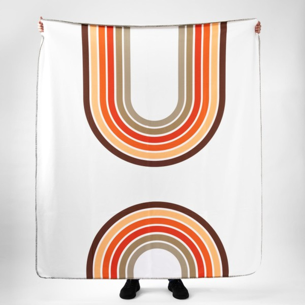 The Lucid Lab Rainbow / Retro Polar Tv Battaniyesi - 140 x 170 cm - Renkli Battaniye Fiyatı