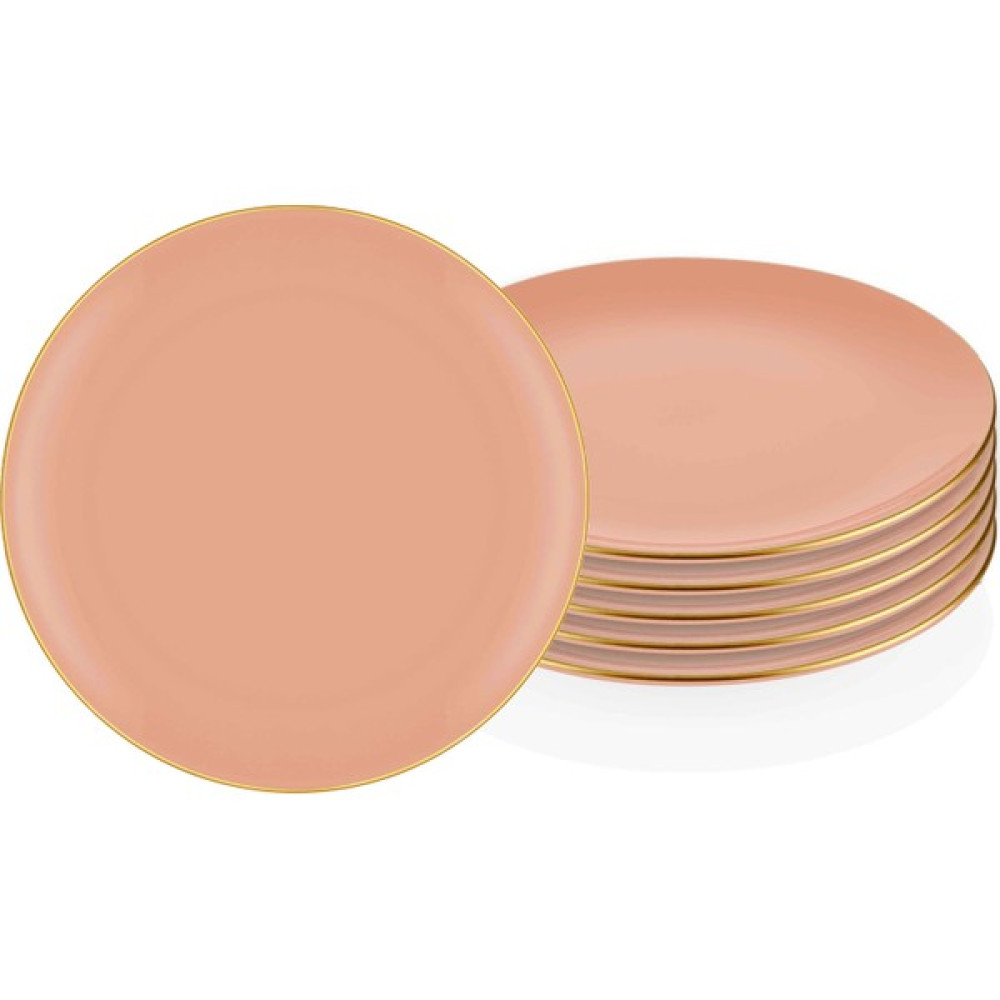 The Mia Basic Pasta Tabağı 6'lı Set Somon Pembe - 19 cm Mutfak Gereçleri Fiyatı