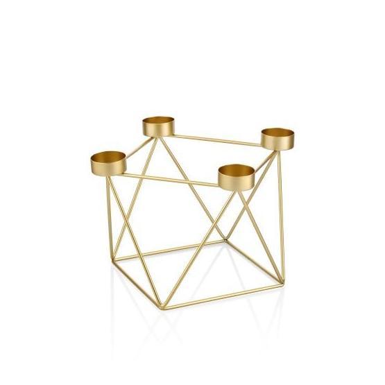 The Mia DKR0245 Gold Tealight Mumluk Metal