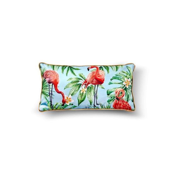 The Mia YST0056 Tropik Flamingo Yeşil Yastık