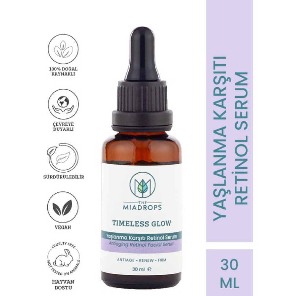 The Miadrops Timeless Glow Yaşlanma Karşıtı Retinol Serum – 30ml – Anti-aging Cilt Bakımı Anti-Aging / Yaşlanma Karşıtı Fiyatı