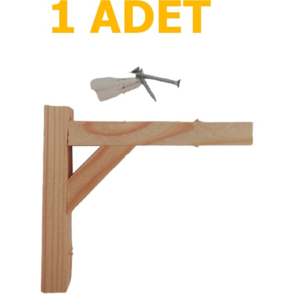 The N Wood Ahşap Raf Ayağı 1 Adet 13X13 Kitaplık - Duvar Rafı & CD / DVD Rafı Fiyatı