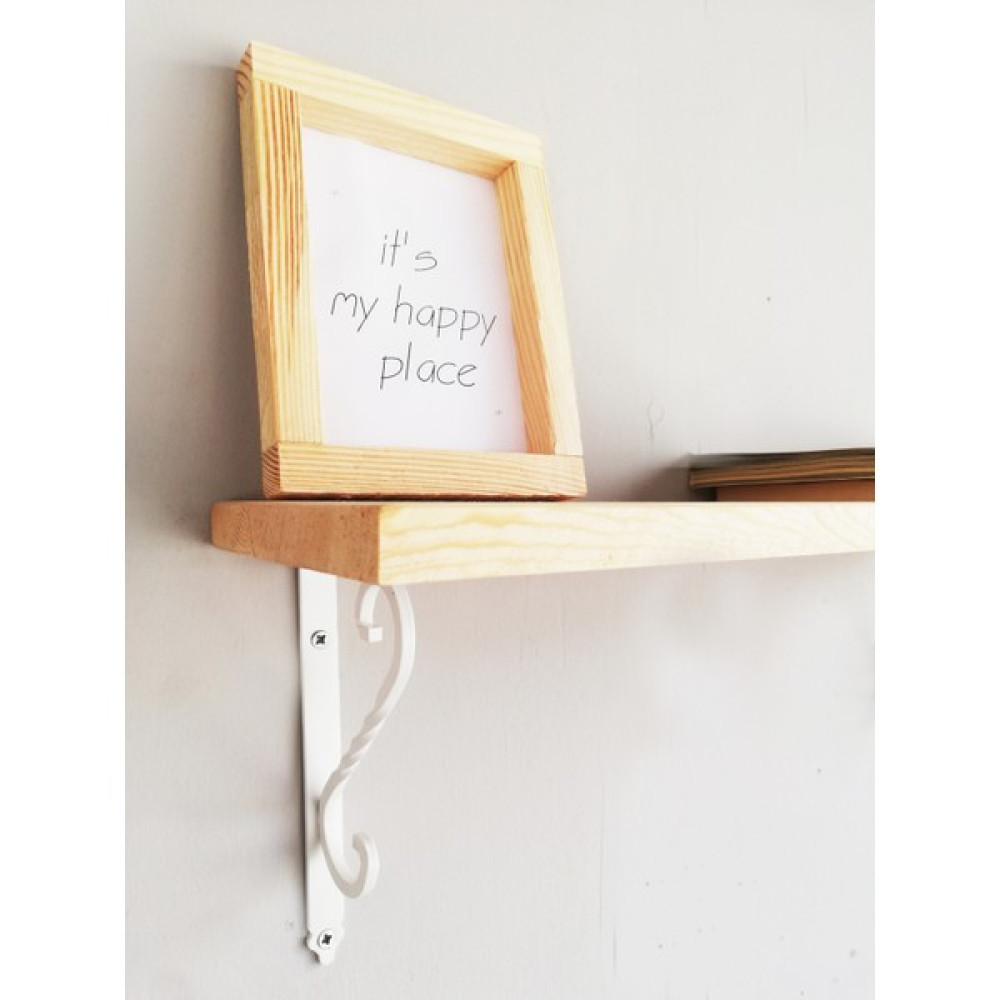 The N Wood Beyaz Ferforje Ayaklı, Ahşap Kitaplık Duvar Rafı 50X11CM Kitaplık - Duvar Rafı & CD / DVD Rafı Fiyatı