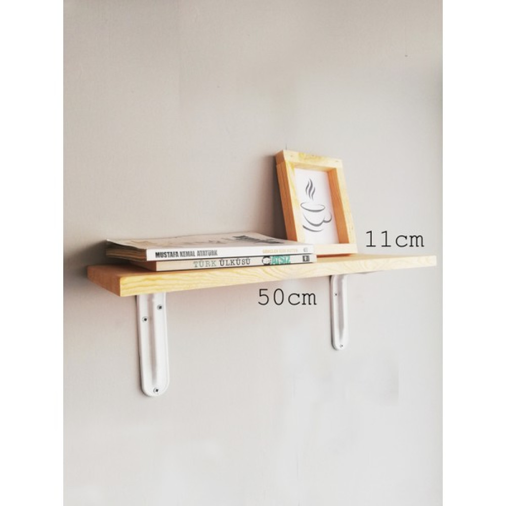 The N Wood Metal Ayaklı, Ahşap Kitaplık Duvar Rafı 50X11 Kitaplık - Duvar Rafı & CD / DVD Rafı Fiyatı