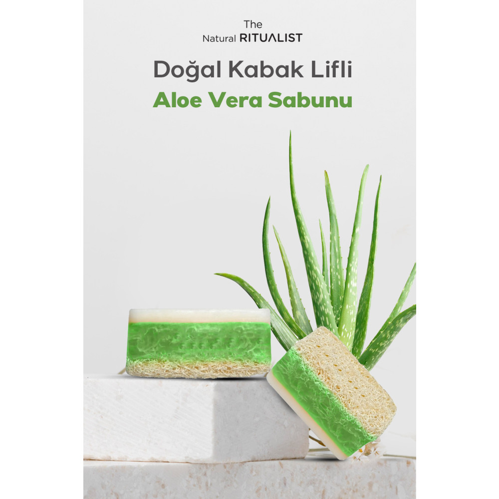 The Natural Ritualist %100 El Yapımı Gliserinli Doğal Kabak Lifli Aloe Vera Sabunu 100 Gr Cilt Temizleme ve Peeling Fiyatı