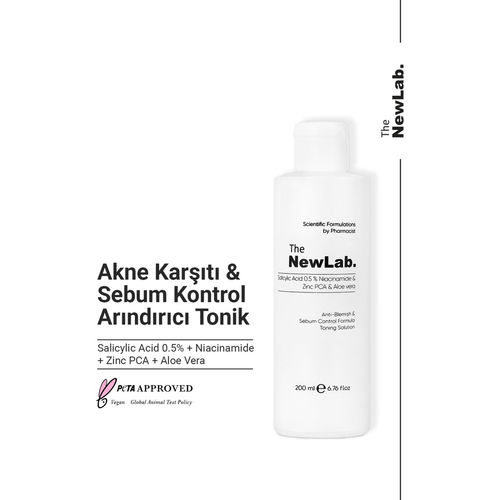 The NewLab. Akne Karşıtı & Sebum Kontrol Arındırıcı Tonik 200 ml Diğer Fiyatı