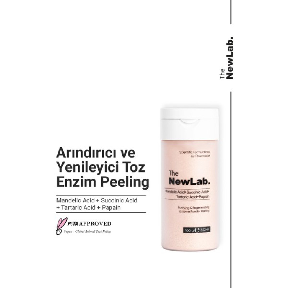 The NewLab. Arındırıcı ve Yenileyici Enzim Peeling 100g(Mandelic Acid+Succinic Acid+Tartaric Acid+Papain) Cilt Temizleme ve Peeling Fiyatı