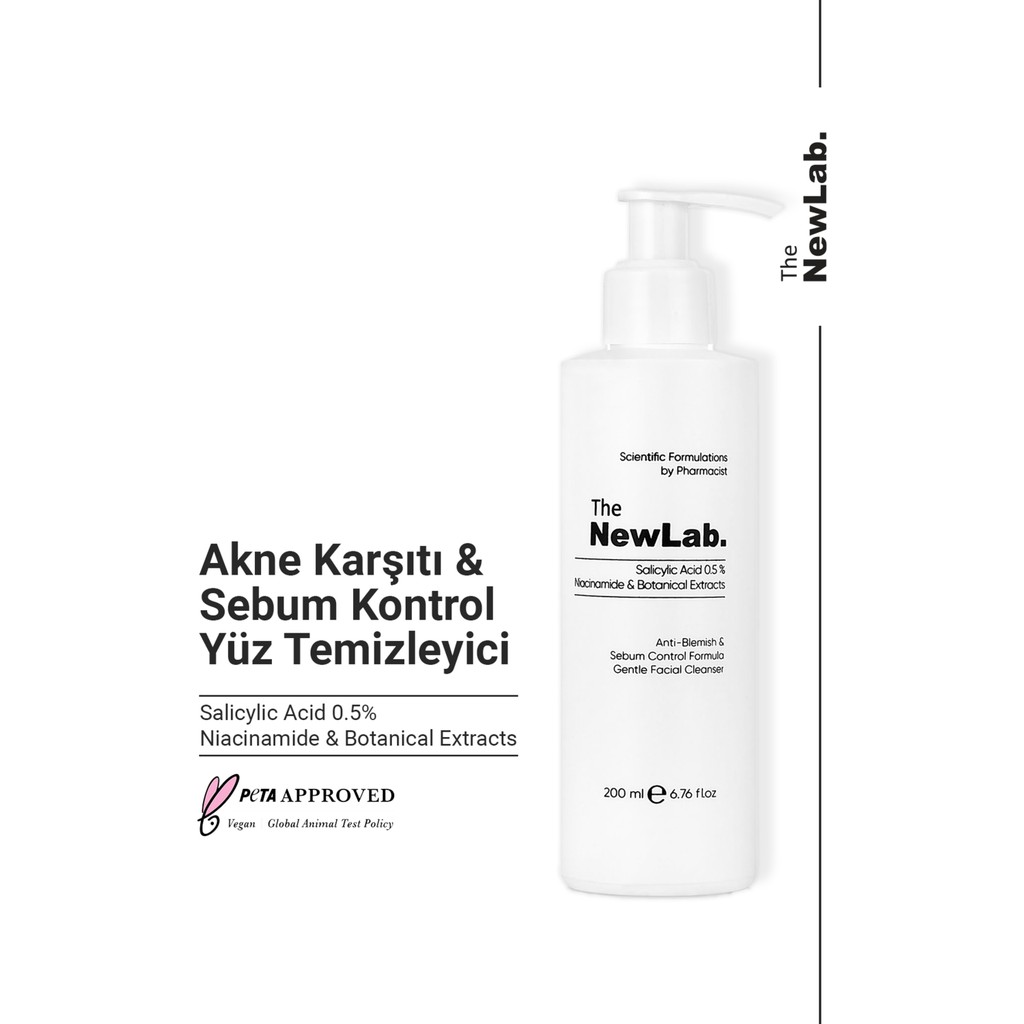 The NewLab. Yağlı Ve Akneye Eğilimli Ciltler Için Temizleme Jeli 200 ml (%0.5 SALİCYLİC ACİD, NİACİNAMİDE) Diğer Fiyatı