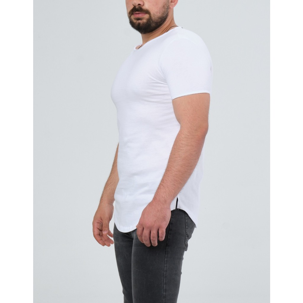 The One Erkek Pis Yaka Oval Kesim Pamuklu Slimfit Basic T-Shirt Giyim & İç Giyim Fiyatı