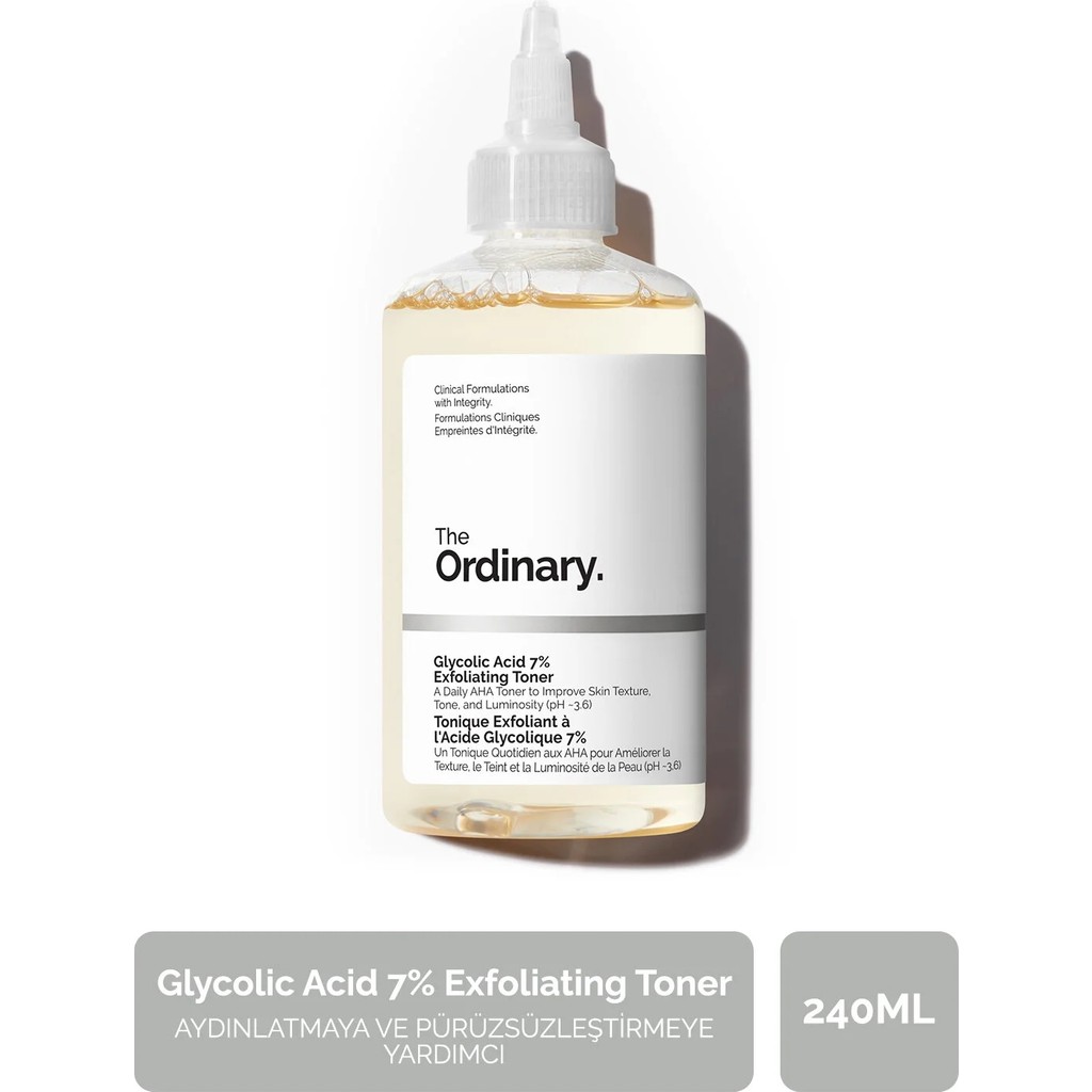 The Ordinary Glycolic Acid 7% Exfoliating Toner - Aydınlatmaya ve Pürüzsüzleştirmeye Yardımcı Tonik 240ml Diğer Fiyatı
