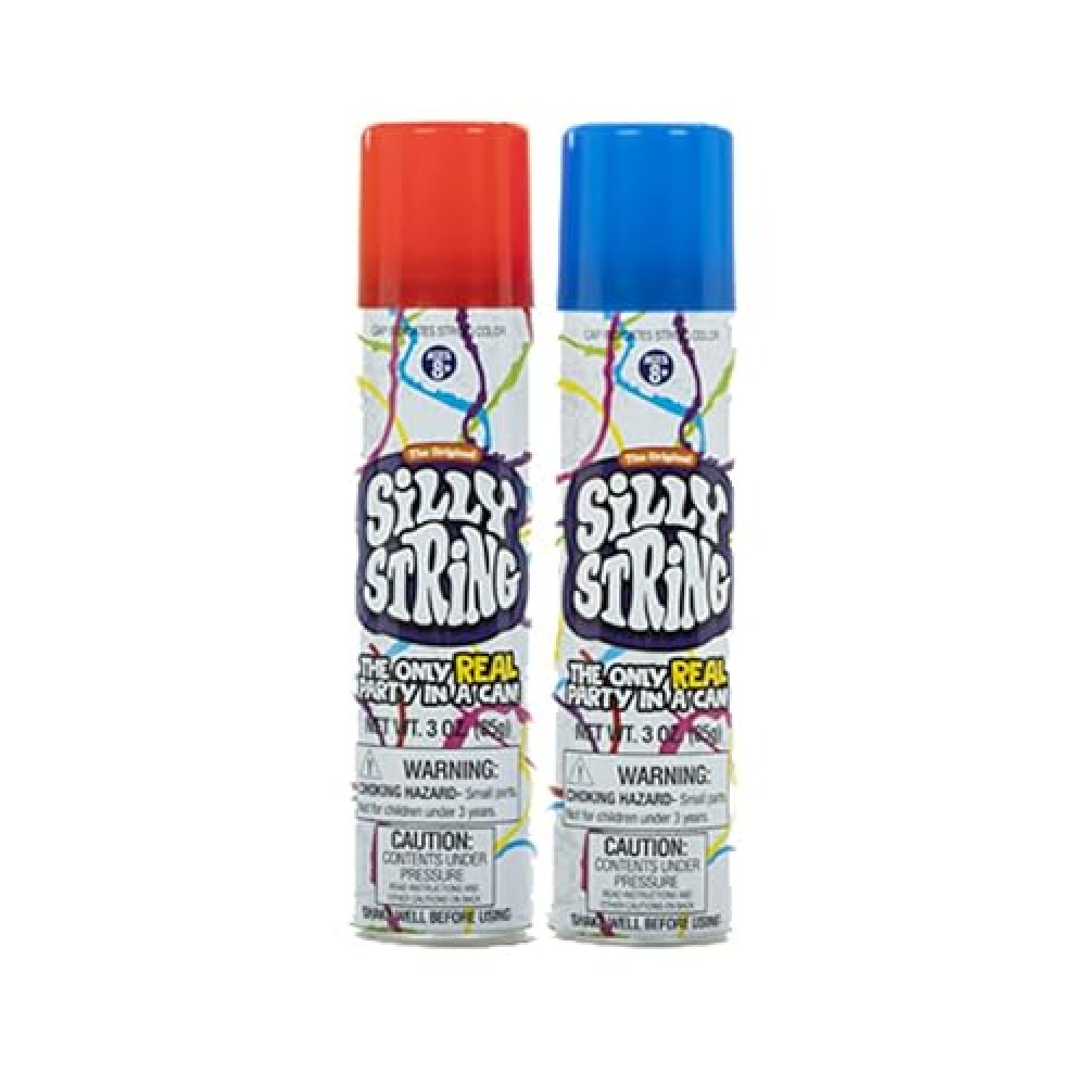 The Original Silly String! Silly String 2 pack, Assorted Colors, 3 oz Large Can – The Only Real Party in a Can! Be Silly! Shoots over 15ft!