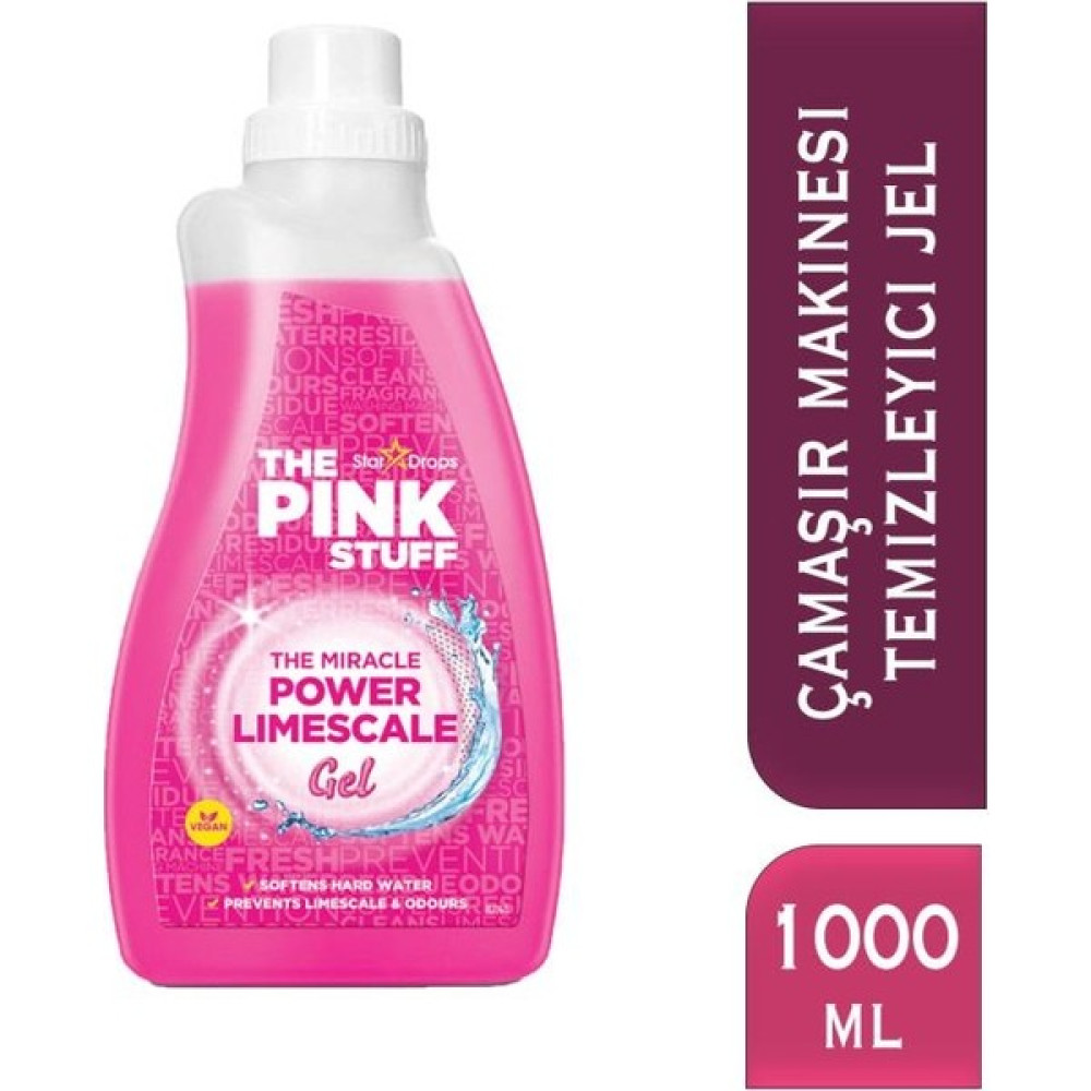 The Pink Stuff Mucizevi Çamaşır Makinesi Temizleyici Kir Koku ve Kireç Önleyici Vegan Jel 1000 ml - 1 lt Çamaşır Makinesi Ürünleri Fiyatı