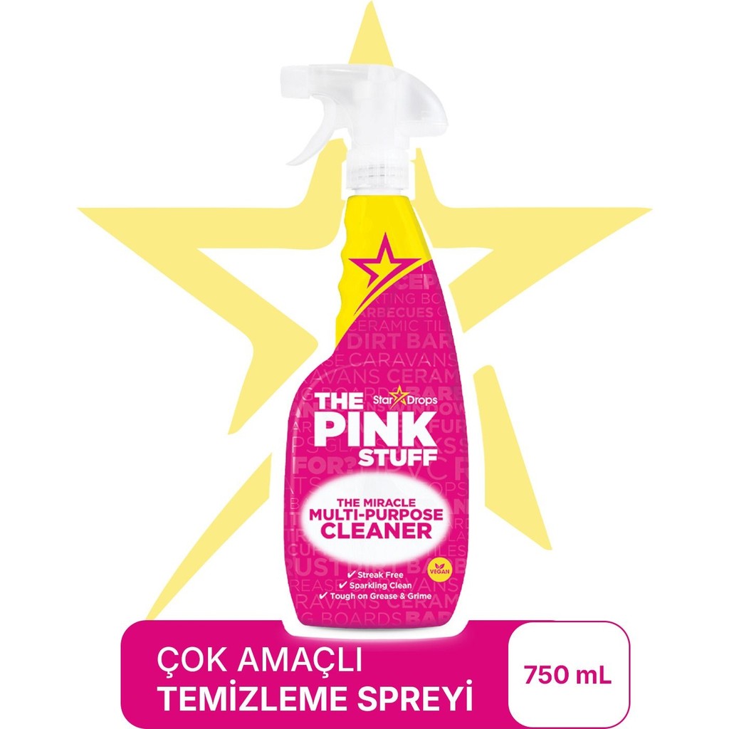 The Pink Stuff Mucizevi Çok Amaçlı Temizleme Spreyi 750 ml – Yağ Çözücü, Leke Çıkarıcı, Banyo & Mutfak Temizleyici Çamaşır Yıkama Fiyatı