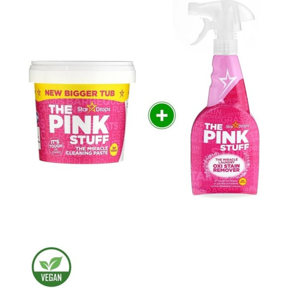 The Pink Stuff Mucizevi Miracle Temizlik Macunu 850 gr + Mucizevi Oxi Leke Çıkarıcı Sprey 500 ml Parlatıcı ve Temizleyiciler Fiyatı