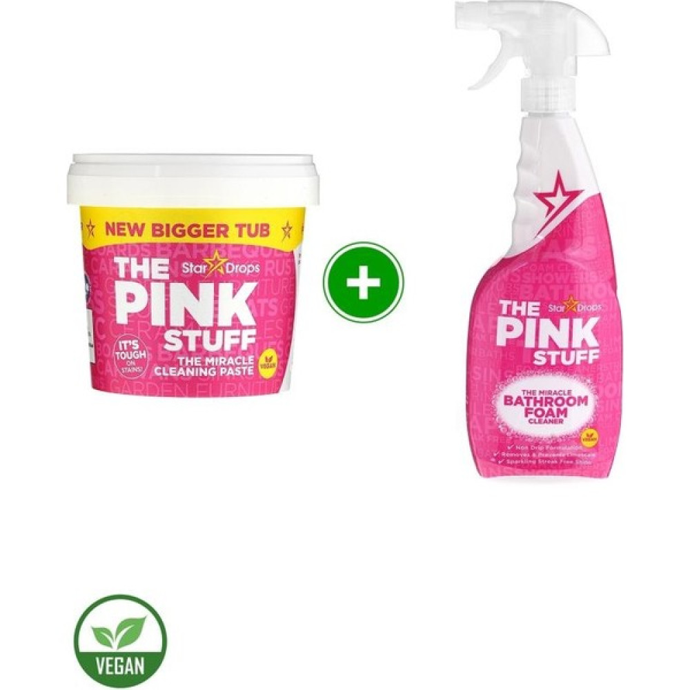 The Pink Stuff Mucizevi Miracle Temizlik Macunu 850GR - Mucizevi Banyo Köpük Temizleyici 750ML - Pembe Parlatıcı ve Temizleyiciler Fiyatı