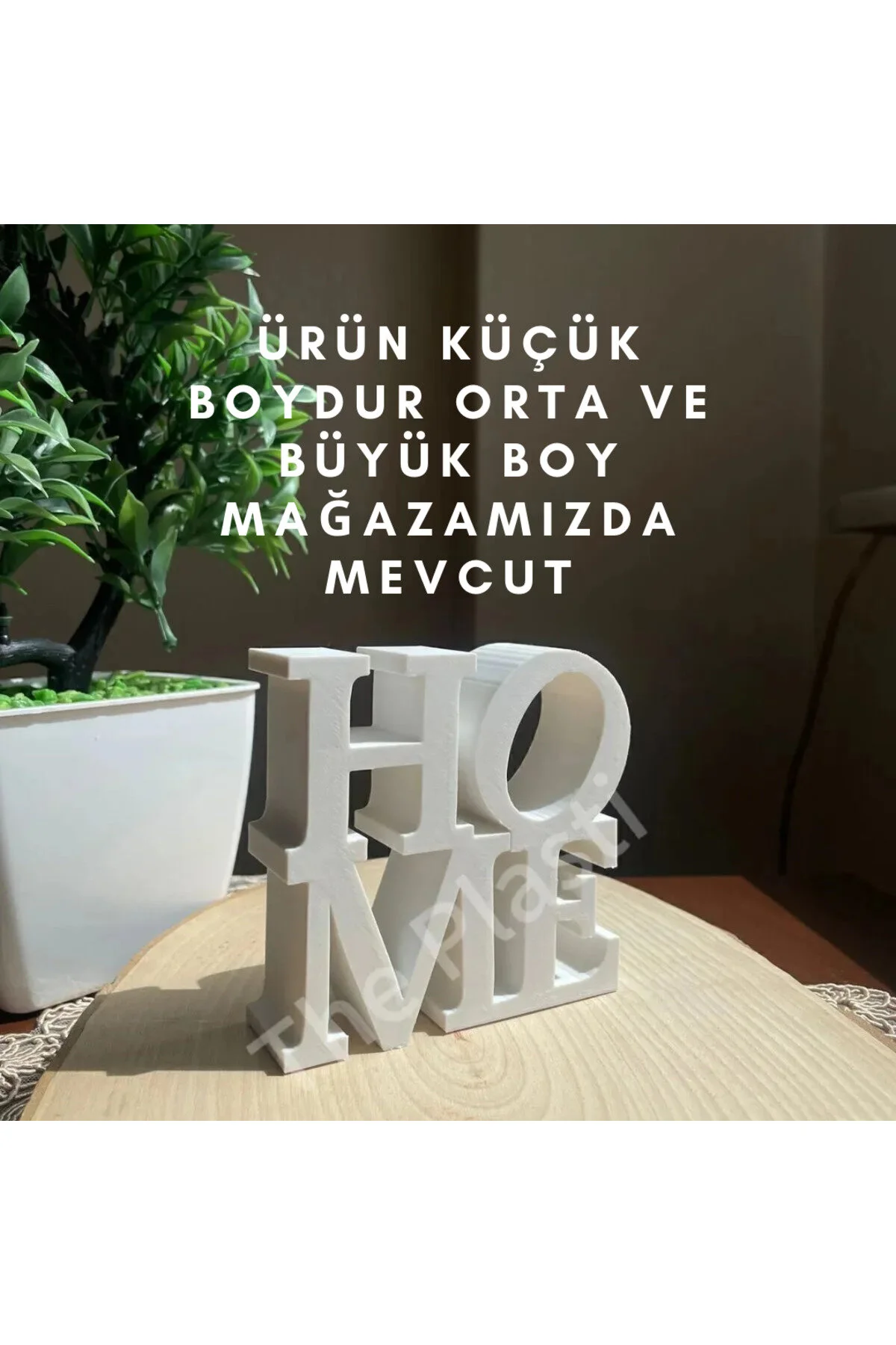 The Plasti Home Yazılı Dekoratif Biblo Ve Masaüstü Dekor 10 Cm X 10 Cm Boyut" Obje Fiyatı