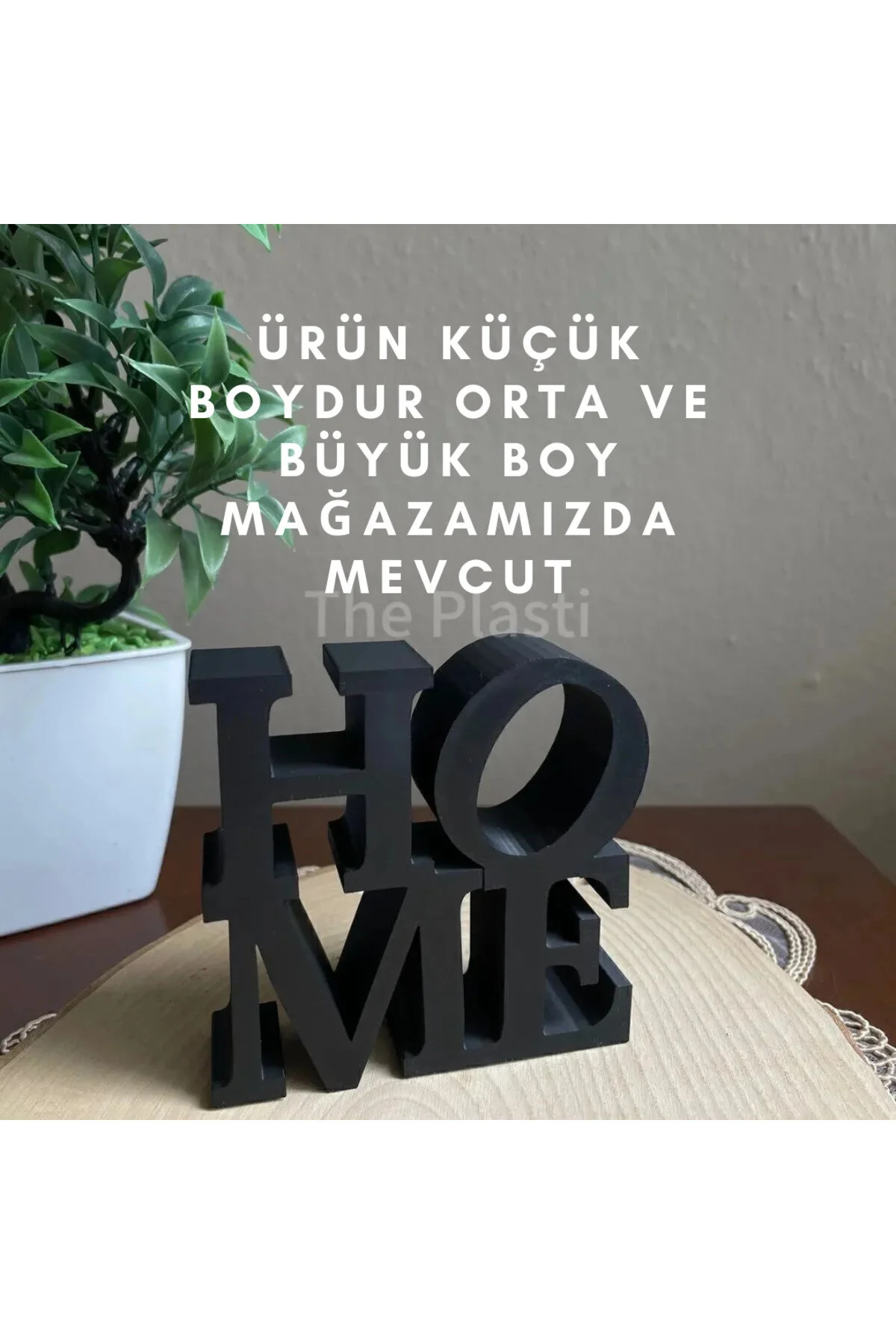 The Plasti Home Yazılı Dekoratif Biblo Ve Masaüstü Dekor Siyah 10 Cm X 10 Cm Boyut" Obje Fiyatı