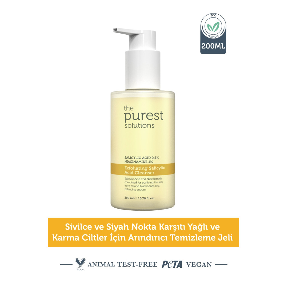 The Purest Solutions Yağlı Ve Karma Ciltler Için Siyah Nokta Karşıtı Temizleme Jeli 200 Ml Cilt Temizleme ve Peeling Fiyatı