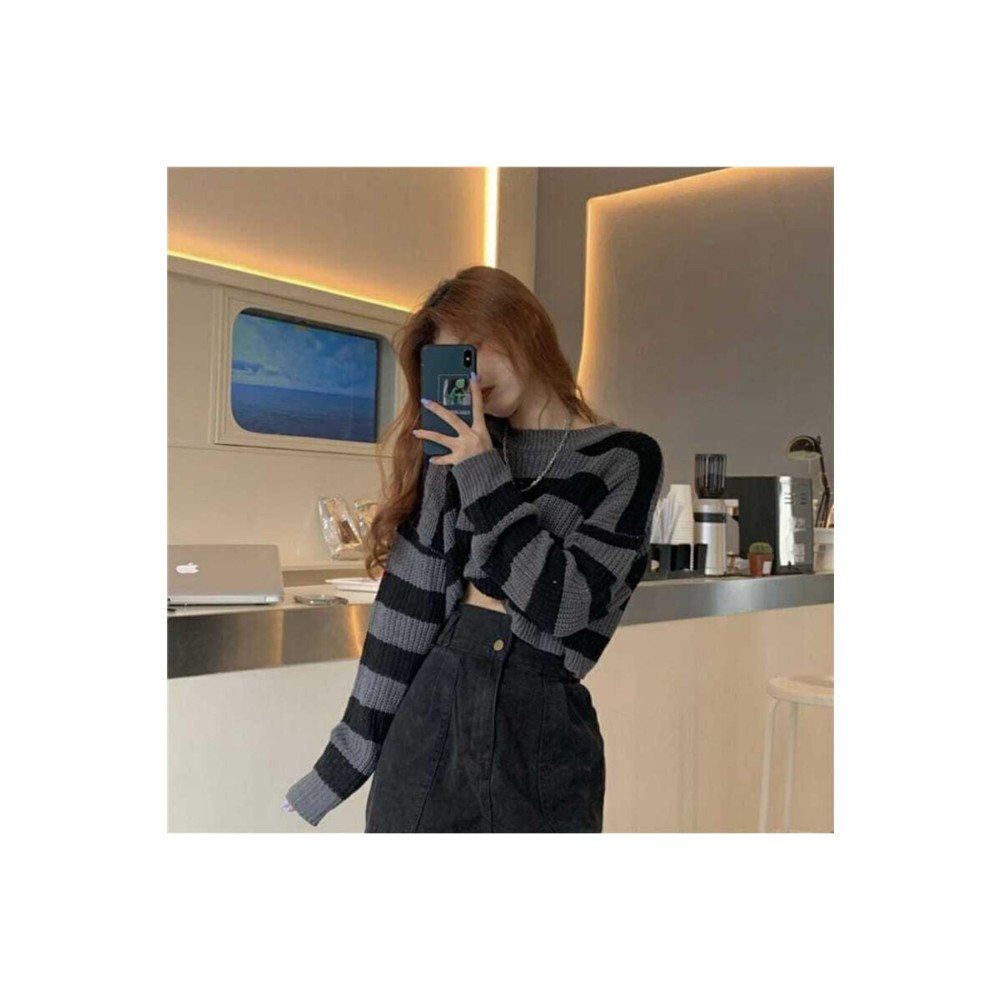 The Red Selanik Örgü Oversize Crop Kadın Kazak L/XL Beden Bayan Kazak & Süveter & Triko Fiyatı