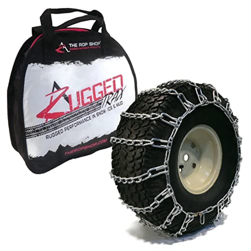The ROP Shop | Pair of 2 Link Tire Chains 20x8x8 for Snow Blowers, Lawn & Garden Tractors, Mowers & Riders, UTV, ATV, 4-Wheelers, Utility Vehicles