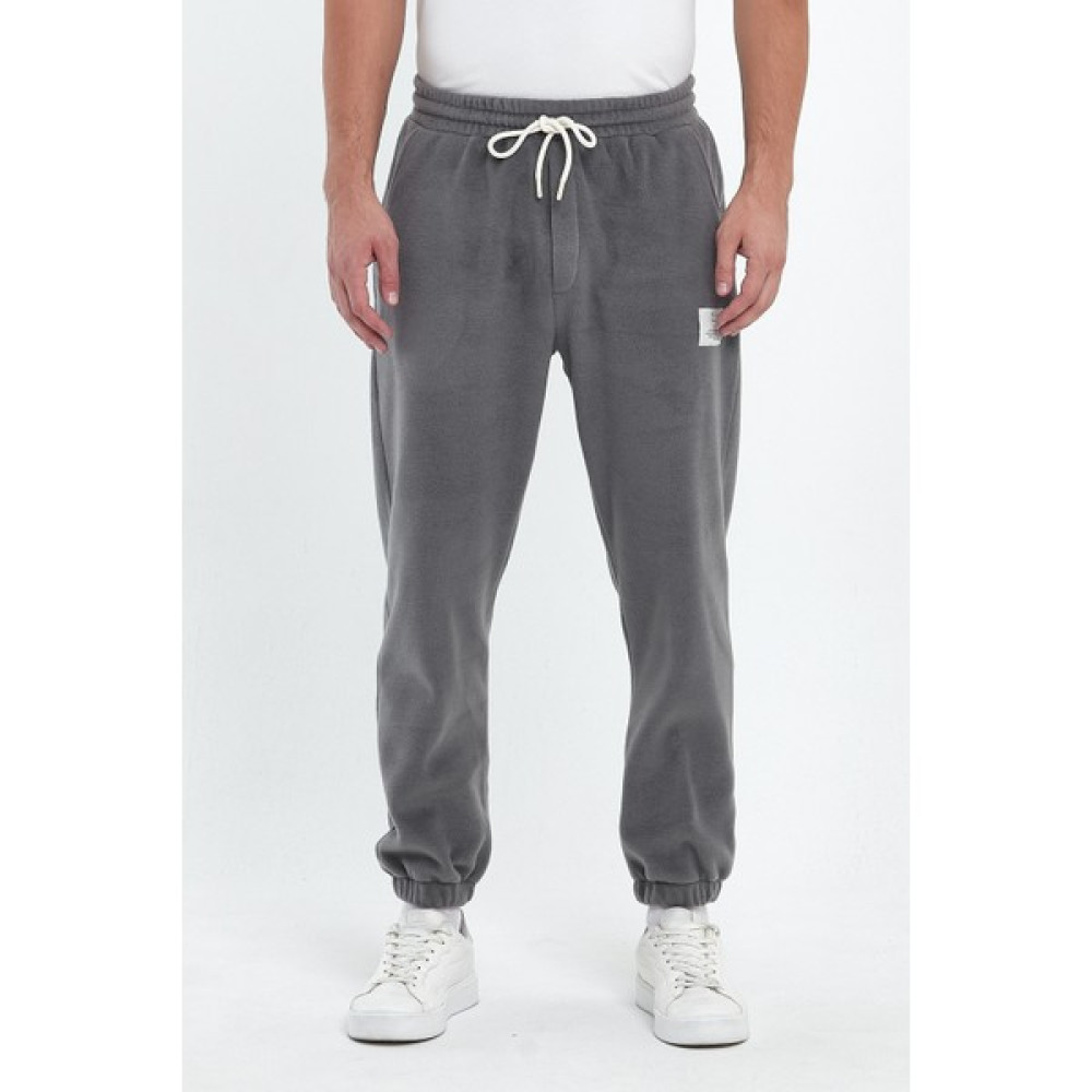 The Rule Erkek Ice Gri Polar Kumaş Oversize Fit Beli Lastikli Rahat Spor Eşofman Altı RF0454 Erkek Eşofman Fiyatı