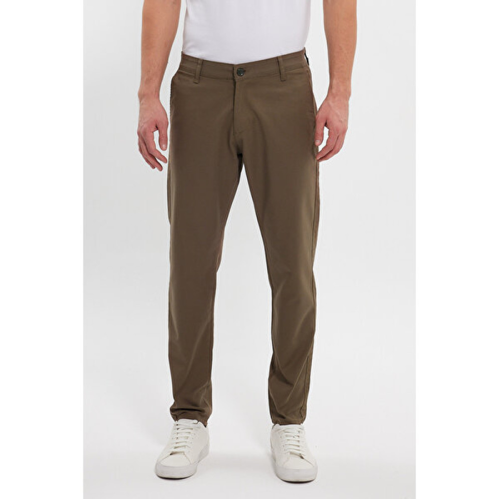 The Season Theseason Erkek Kahverengi Gabardin Pamuklu Keten Slim Fit Yan Cep Esnek Chino Pantolon Erkek Pantolon Fiyatı