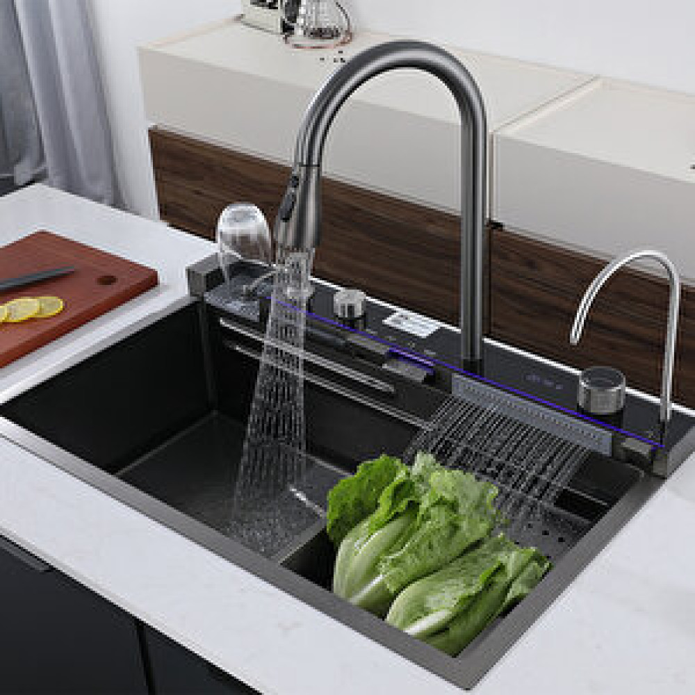 The Sink 2024 5 Fonksiyonlu Tuşlu Sistem Ultra Teknolojik Eviye Seti Vitrifiye Fiyatı