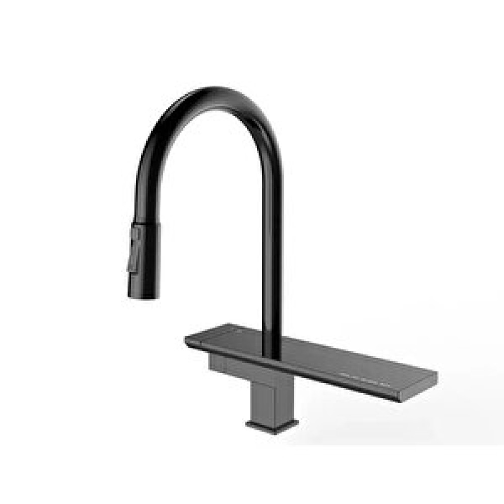 The Sink Aylux Şelale Akışlı Spiralli Siyah 4 Fonksiyonlu Eviye Bataryası Bataryalar Fiyatı
