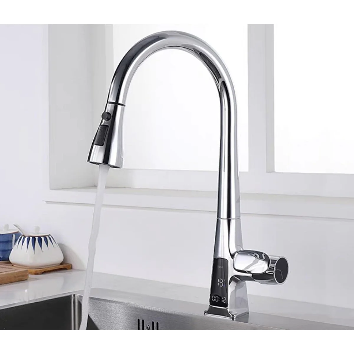 The Sink Yumay 3 Fonksiyonlu Led Ekran Krom Eviye Bataryası Bataryalar Fiyatı