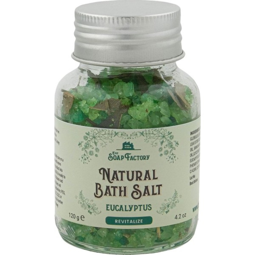 The Soap Factory Okaliptüs Aromalı Banyo Küvet Tuzu 120 g Cam Kavanoz -Mineralce Zengin - Lüks - Detoks Etkili - Evde Spa ve Aromaterapi Etkisi - 120 gr Oto Boyaları Fiyatı