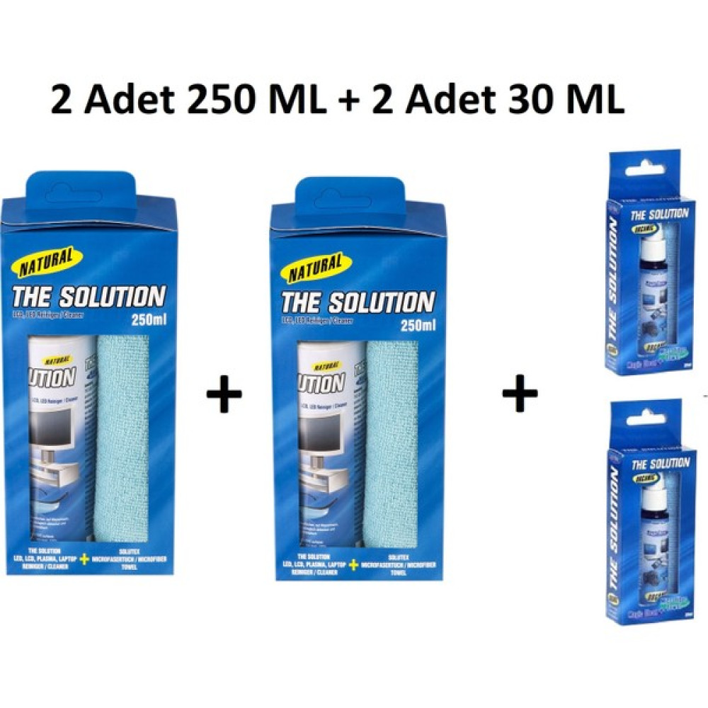 The Solution Ekran Temizlik Seti – 250 ml + 30 ml Temizleyici - 2 Set TV Aksesuarları Fiyatı