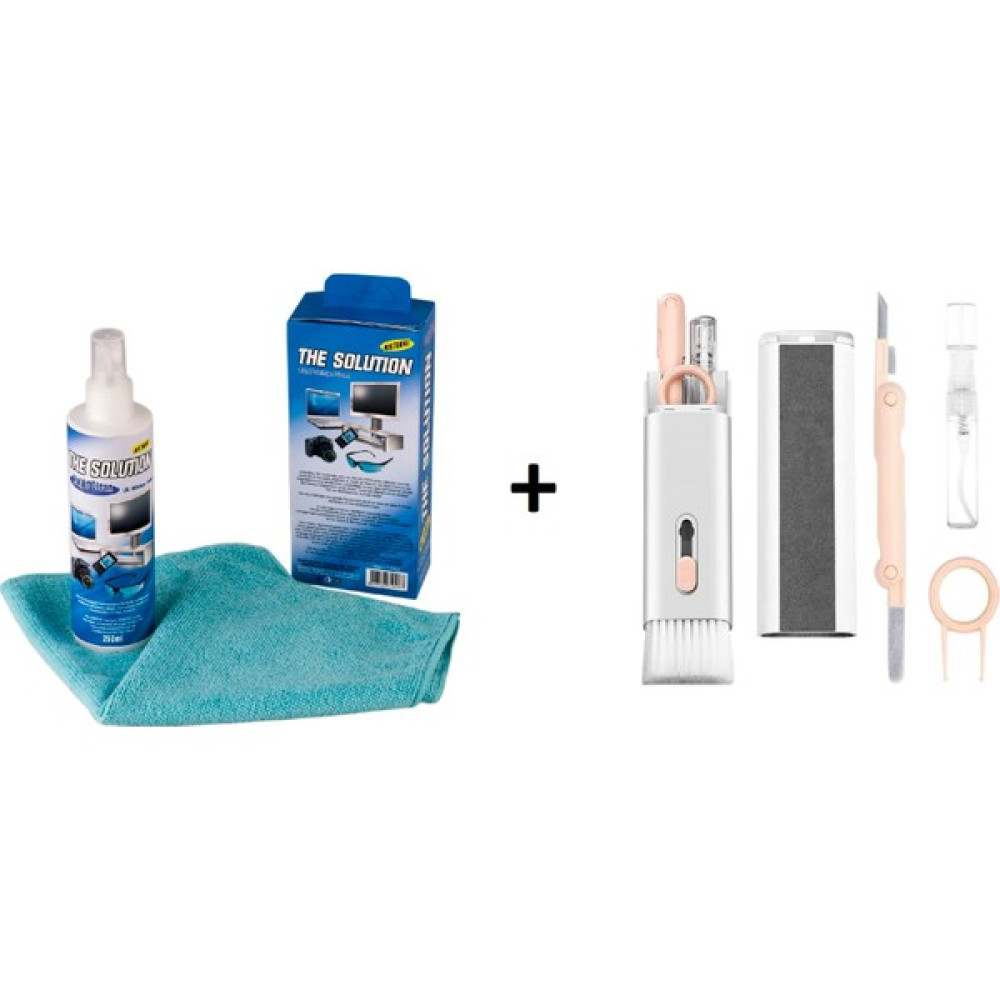 The Solution Lcd, Led, Ekran,temizlik Seti – 250 ml Temizleyici + Buffer Çok Fonksiyonlu Tablet Tv Bilgisayar Ekranı Klavye Kulaklık Temizleme Fırç... Temizleme Ürünleri Fiyatı