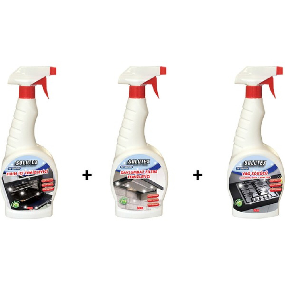 The Solution Yağ Sökücü Çözücü, Fırın Içi Temizleyici, Davlumbaz Filtre, Temizlik ( 750 ml Her Biri) Temizlik Malzemeleri Fiyatı