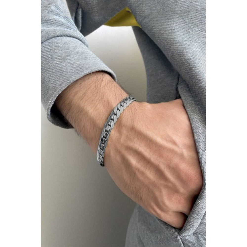 The Steel Unisex Kararmaz Kalın Gümüş Çelik Bileklik Saat ve Bileklik Aksesuarı Fiyatı
