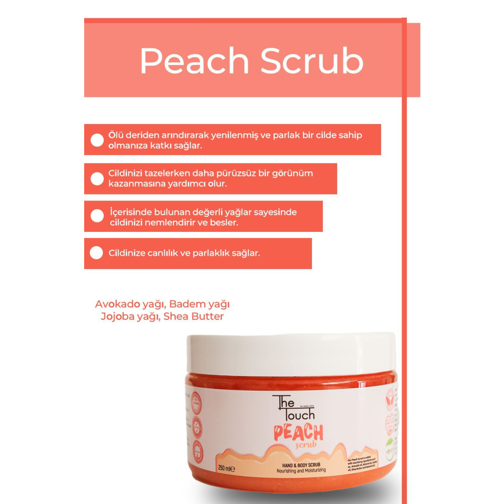 The Touch By Seda Altın Peach Scrub 250 ml Vücut Bakımı Fiyatı