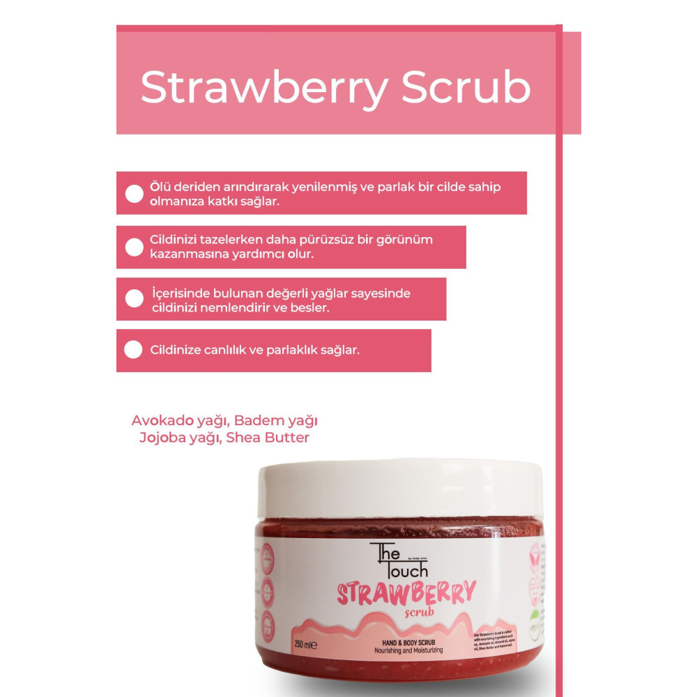 The Touch By Seda Altın Strawberry Scrub 250 ml Vücut Bakımı Fiyatı