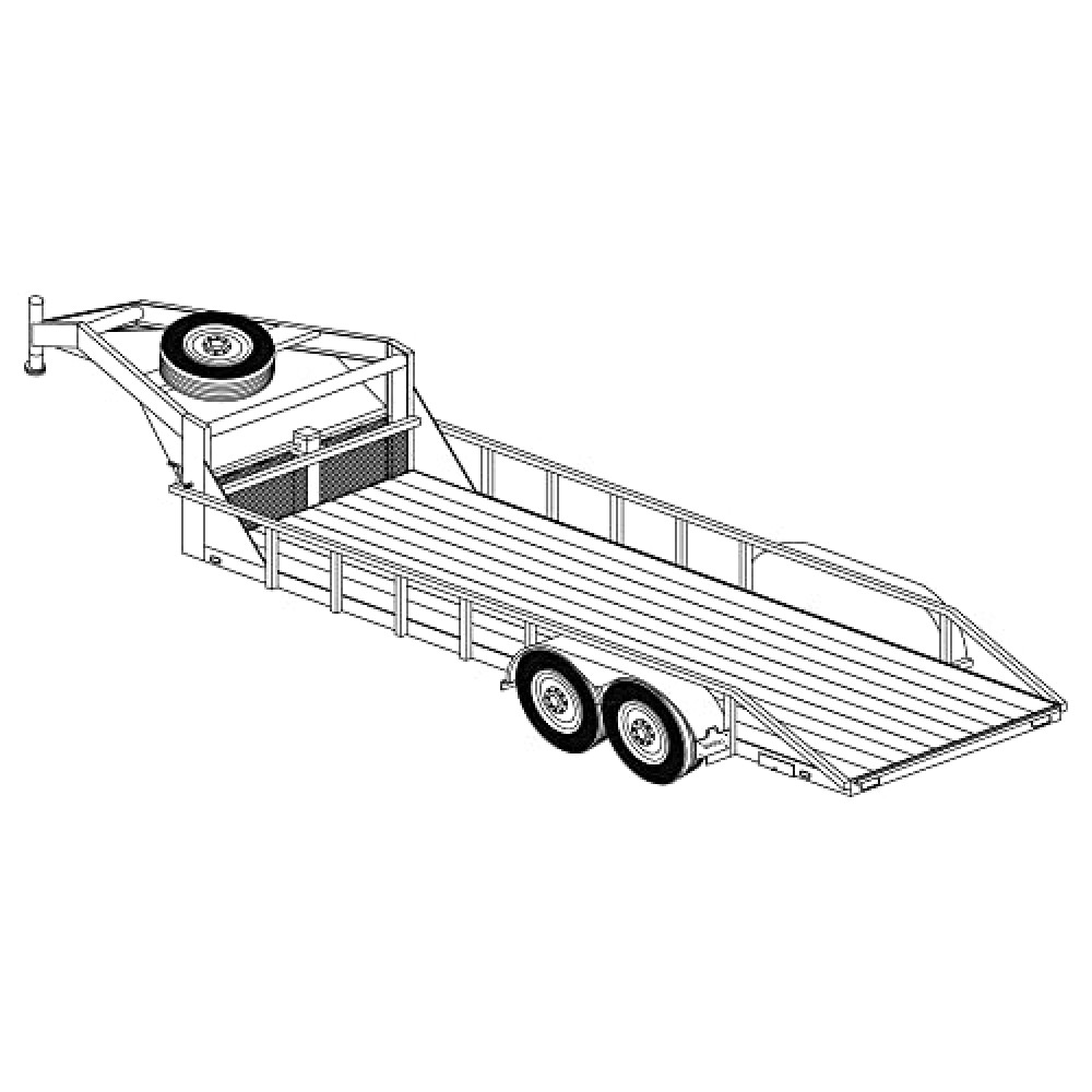 The Trailer Parts Outlet - 2220-6'6" x 20' Tandem Axle 12K Gooseneck Lowboy Trailer DIY Master Plan - 19 How-to Steps w/Blueprint