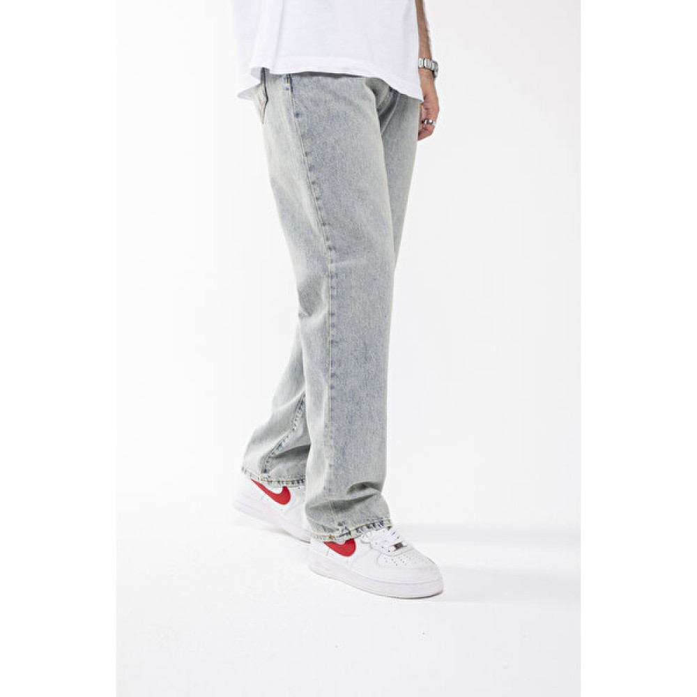The Trend Man Baggy Düz Koyu Buz Mavi Uzun Paça Boyfriend Jeans Pantolon Erkek Jeans / Kot Pantolon Fiyatı