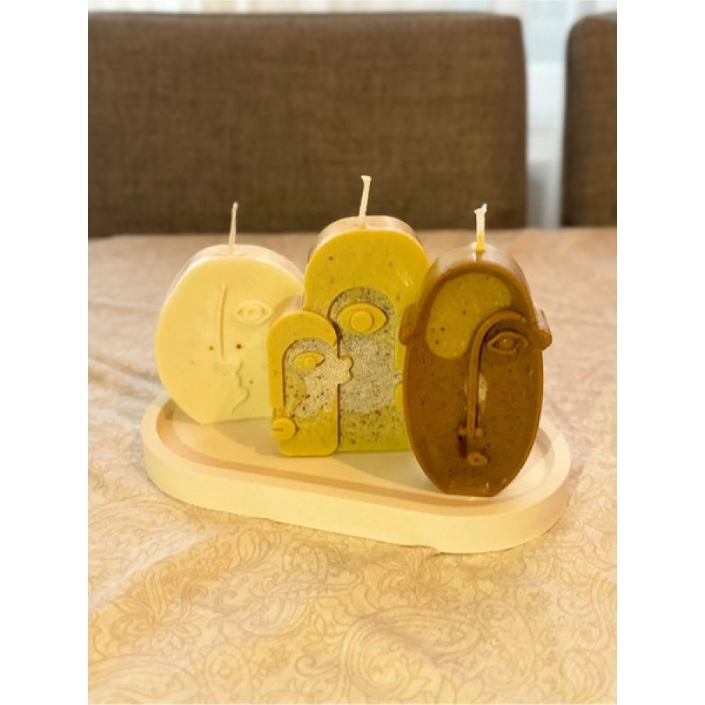 The Turf Candles Iskandinav Surat Dekoratif Mum 3’lü Set - 1 Adet Dekoratif Mum Fiyatı