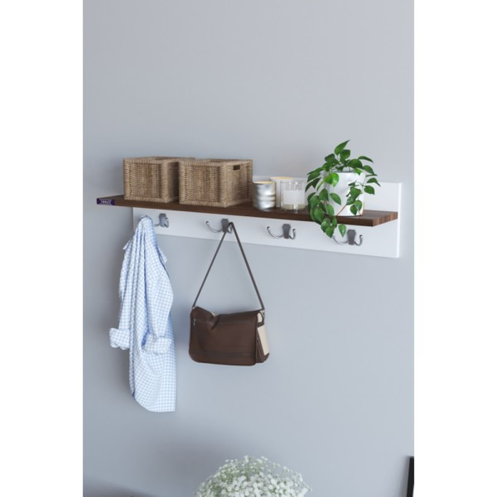The Violet Hanger Portmanto Vestiyer Duvar Askısı Askılık Beyaz - Ceviz - Montajsız Portmanto Fiyatı