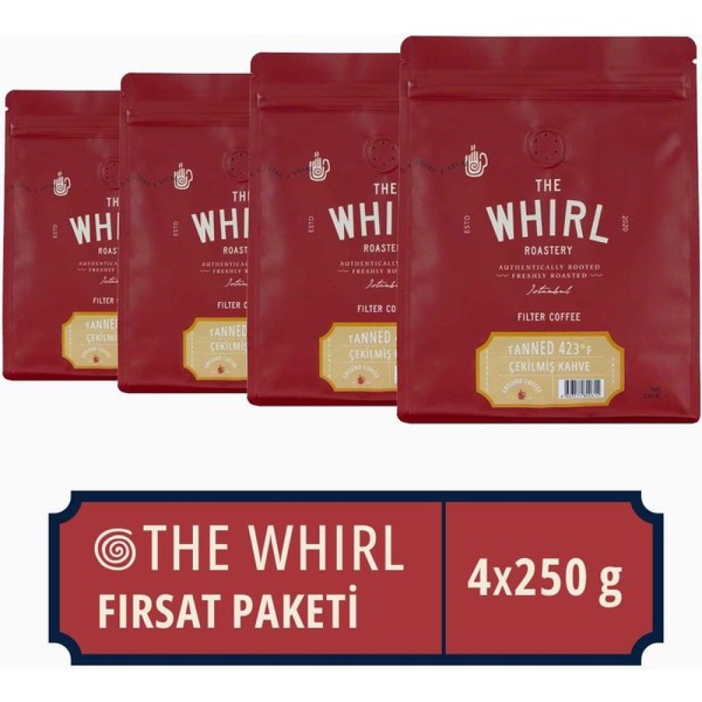 The Whirl Filtre Tanned 423°F Çekilmiş Kahve 4 x 250 gr Kahve Fiyatı