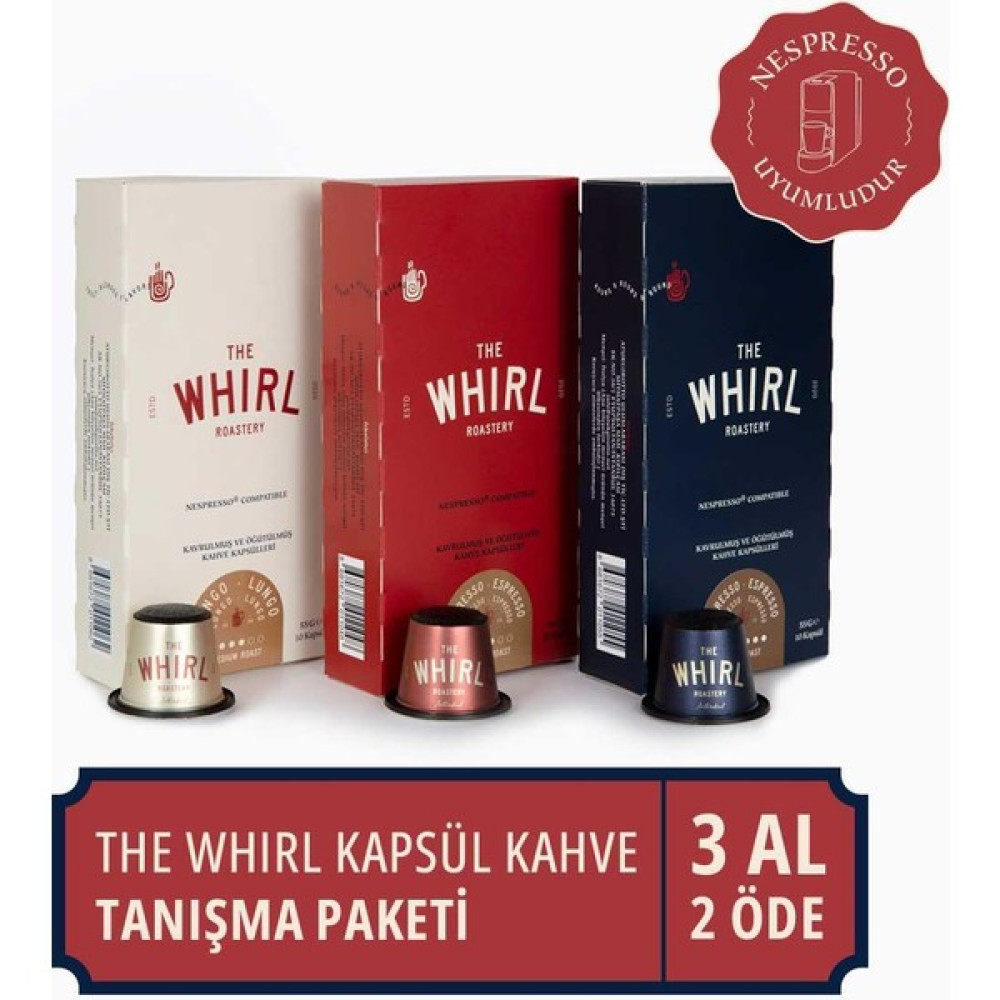 The Whirl Kapsül Kahve Tanışma Paketi 30 Kapsül - 10 Adet Diğer Fiyatı