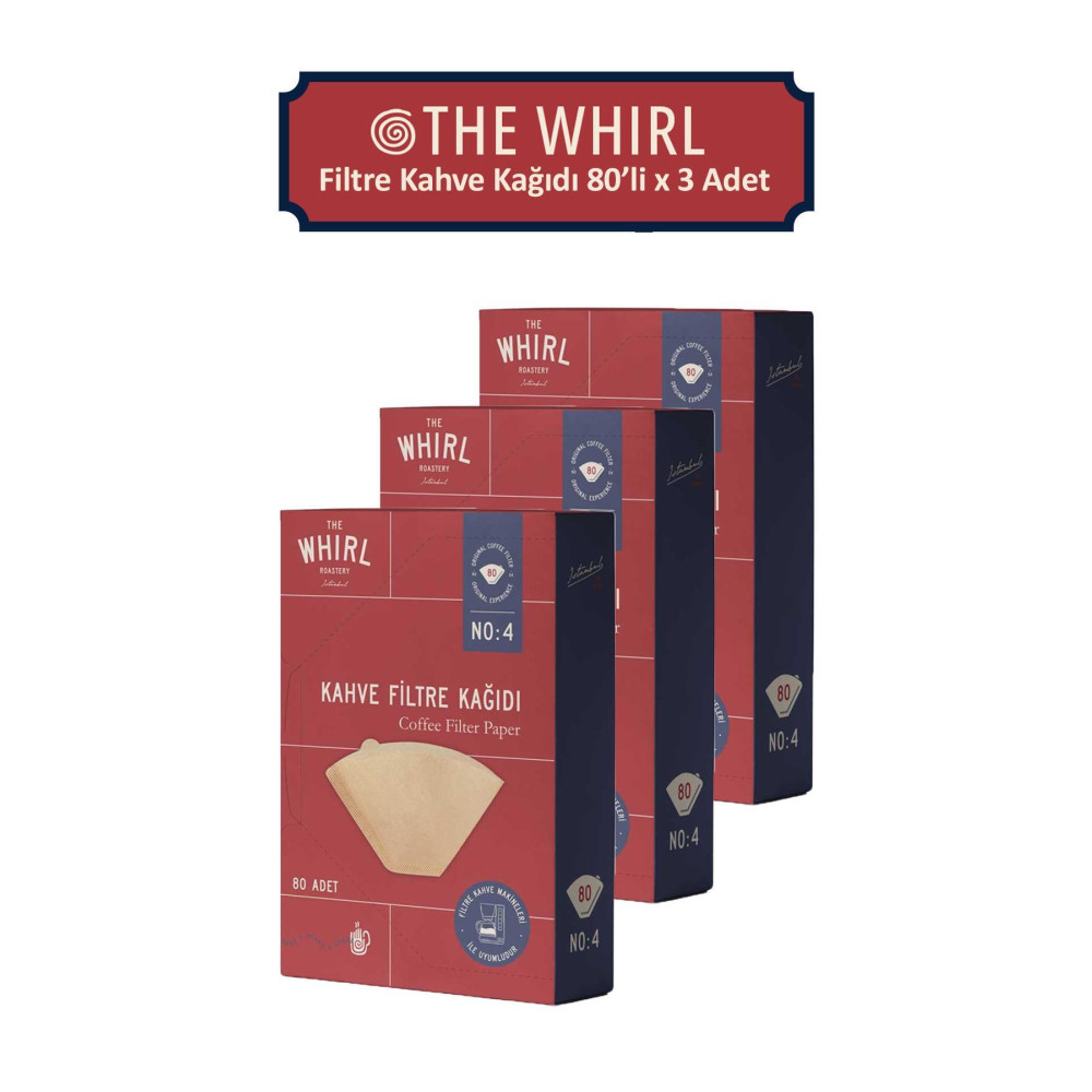 The Whirl Kutu Filtre Kağıdı 80li X 3 Adet Kahve Fiyatı