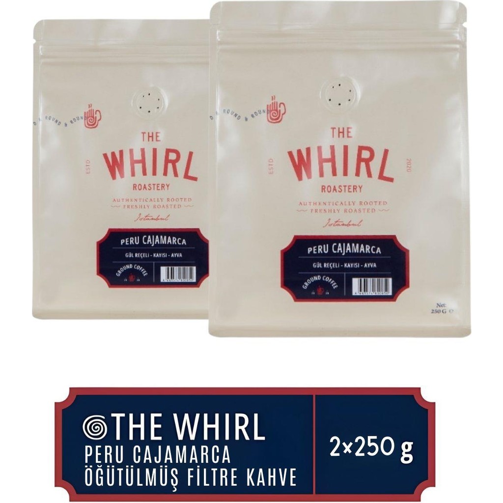 The Whirl Peru Cajamarca Öğütülmüş Filtre Kah 250 gr x 2 Adet - Öğütülmüş Filtre Kahve Kahve Fiyatı