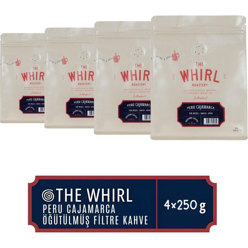 The Whirl Peru Cajamarca Öğütülmüş Filtre Kah 250 gr x 4 Adet - Öğütülmüş Filtre Kahve Kahve Fiyatı