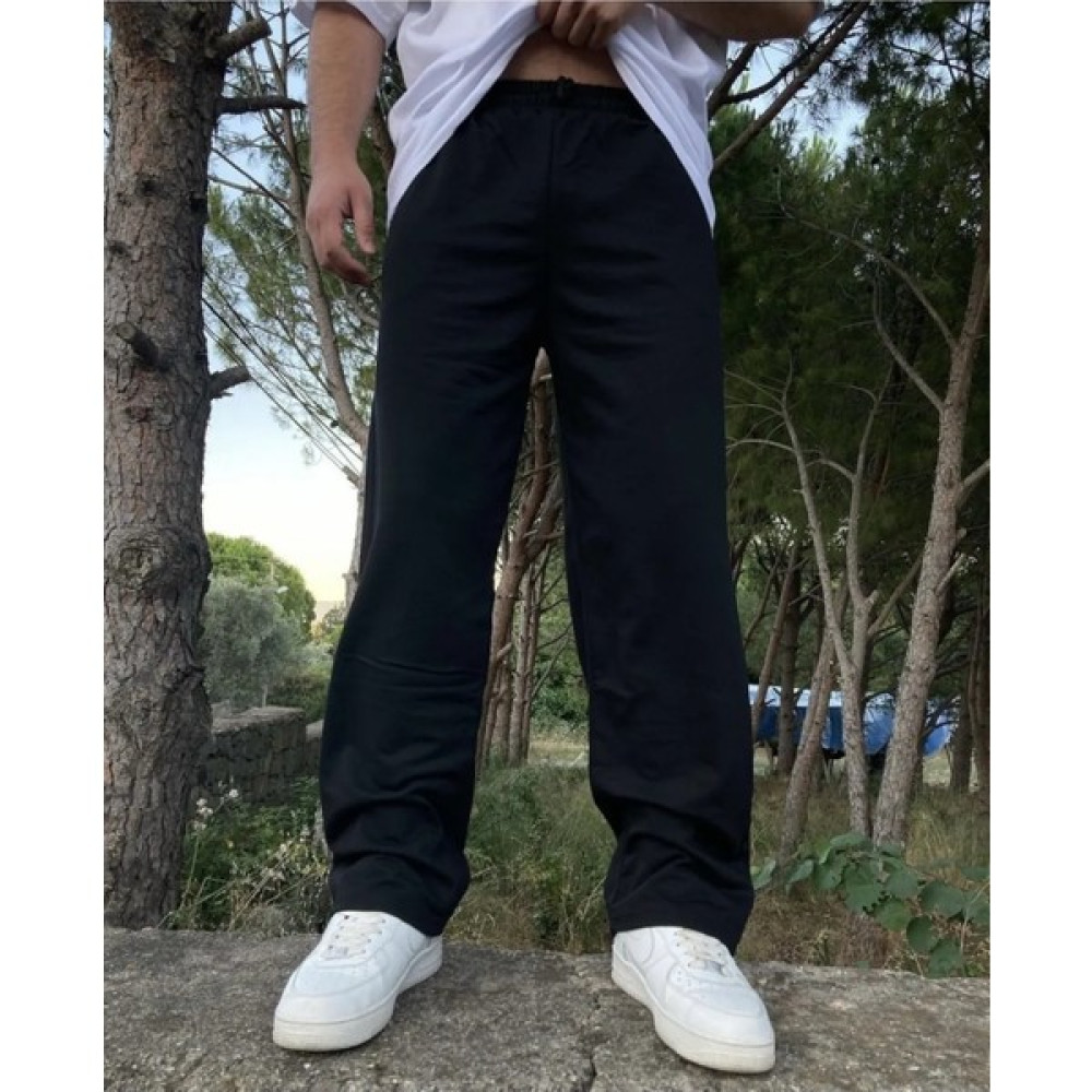 The White Brand Siyah Düz Paça Oversize Eşofman Alt Erkek Eşofman Fiyatı