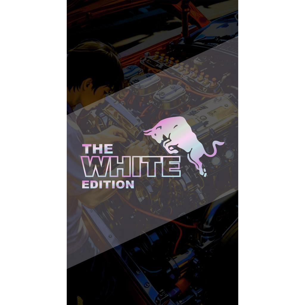 The White Edition (Rdbll) Sticker 20X10CM Jdm Araba-Motor-Laptop Hologram Seçenekli Sticker Etiket - 20x10 Cm Dizüstü Bilgisayar Fiyatı