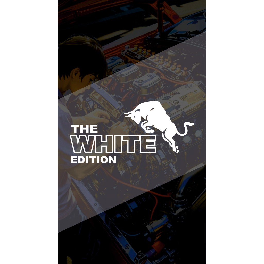 The White Edition (Rdbll) Sticker 20X10CM Jdm Araba-Motor-Laptop Hologram Seçenekli Sticker Etiket - Beyaz - 20x10 Cm Dizüstü Bilgisayar Fiyatı