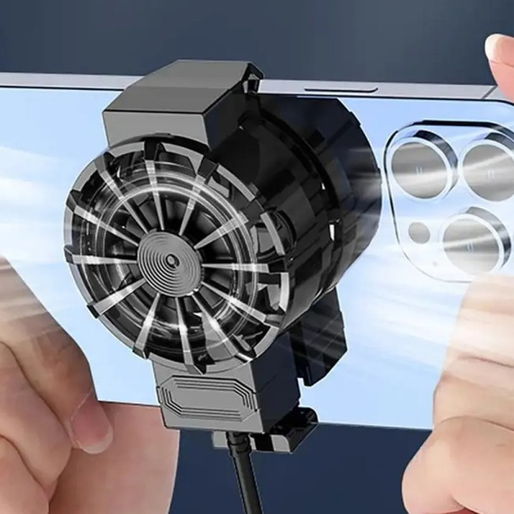 The Wlue Kablolu Klipsli Cep Telefonu Güçlü Soğutma Fanı Telefon Hava Soğutucu - Siyah Cep Telefonu Aksesuarı Fiyatı