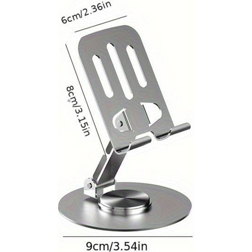 The Wlue Katlanabilir ve Ayarlanabilir Metal Telefon Tutucu Stand 360 Dönebilen Tablet Standı - Gri Tablet Aksesuarı Fiyatı